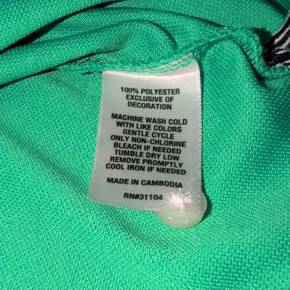 Crown & Ivy Vibrant Green Polo Shirt Size L - Picture 5 of 5